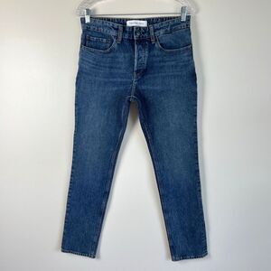 Calvin Klein Jeans Mens 29X30 Blue Regular Fit Straight Denim Button Fly Classic